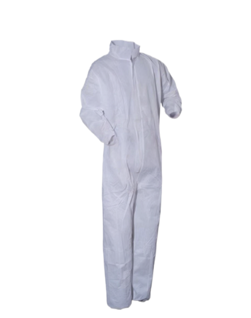 Performance High Filtration Fabric Collared Coverall White 25/Case