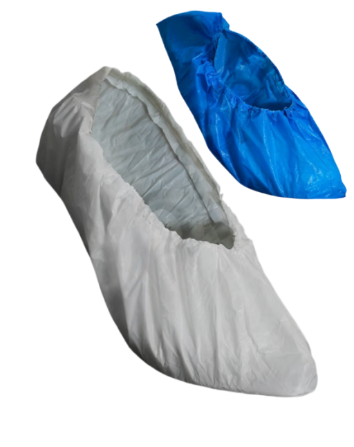 Disposable Solid Polyethylene Show Covers Blue/White 300/pcs Case