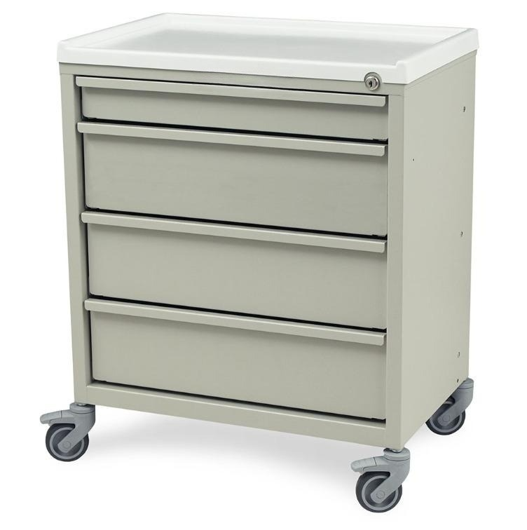 Mini Economy Treatment Cart w/Key Lock & 4 Drawers - Image 2