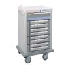 Half Sized 40 Bin Medication Cart w/ 1 Drawer & Key Lock