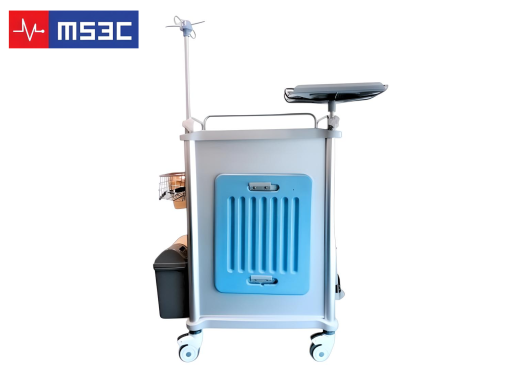 Tall Slim Aluminum Alloy Crash Cart w/Accessories