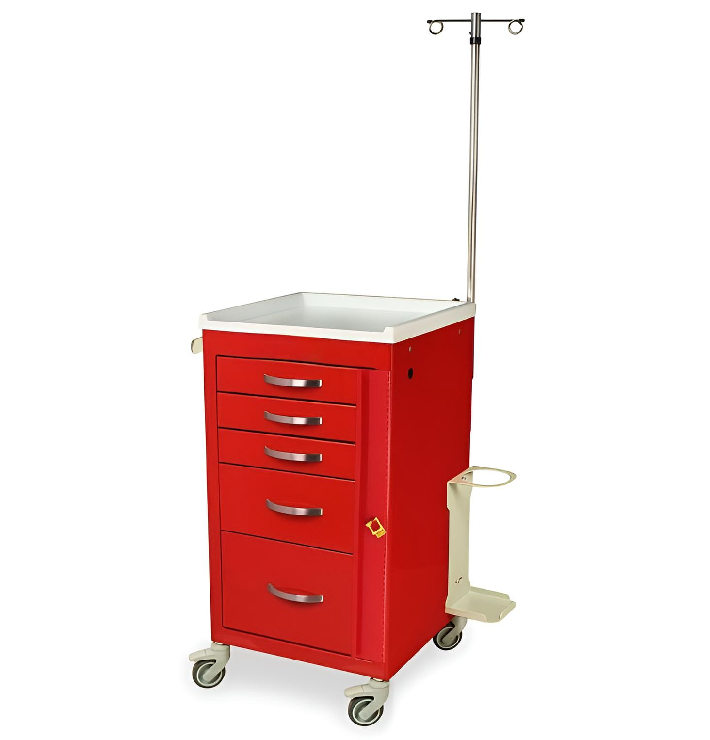 Short Emergency Mini Width Cart w/ EMG Specialty Pkg. & 5 Drawers
