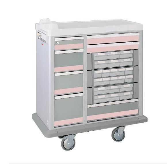 Full Size 22 Bin Medication Cart w/ 7 Drawers & Best Narcotics Lock - Image 2
