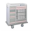 Full Sized 30 Bin Medication Cart w/ 7 Drawers & Key Lock