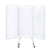 White 3 Panel Screen with Casters