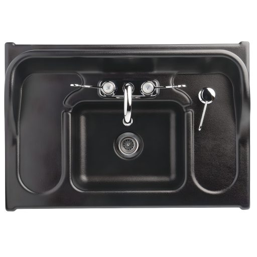 Child Height Portable ABS Countertop, Splashguard & Single Sink Basin w/Laminate Cabinet - Image 2