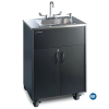 Portable Stainless Steel Countertop & Deep Single Sink Basin w/Laminate Cabinet - Image 2