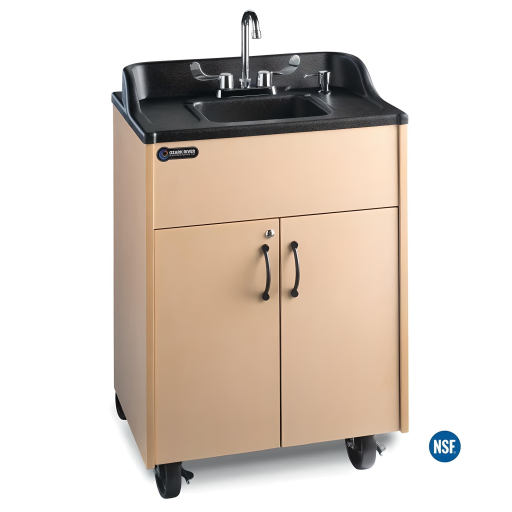 Portable ABS Countertop, Splashguard & Single Sink Basin w/Laminate Cabinet - Image 3