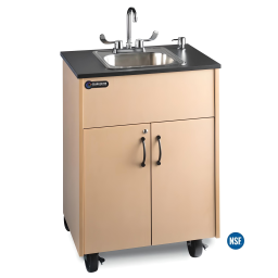 Portable Stainless Steel Single Sink Basin w/Laminate Countertop & Cabinet