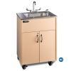 Portable Stainless Steel Countertop & Deep Single Sink Basin w/Laminate Cabinet - Image 3
