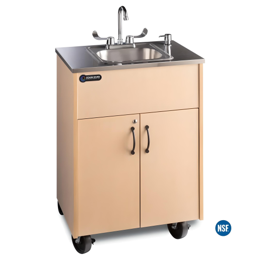 Portable Stainless Steel Countertop & Single Sink Basin w/Laminate Cabinet - Image 3