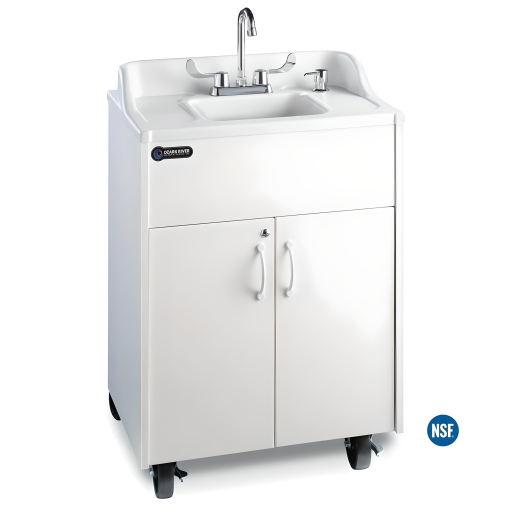 Portable ABS Countertop, Splashguard & Single Sink Basin w/Laminate Cabinet - Image 4