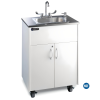 Portable Stainless Steel Countertop & Deep Single Sink Basin w/Laminate Cabinet - Image 4