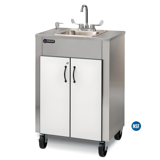 Portable Fully Stainless Steel Countertop, Single Sink Basin & Cabinet - Image 3