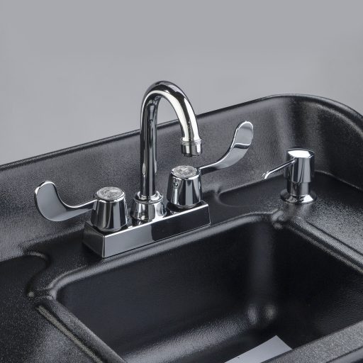 Child Height Portable ABS Countertop, Splashguard & Single Sink Basin w/Laminate Cabinet - Image 3