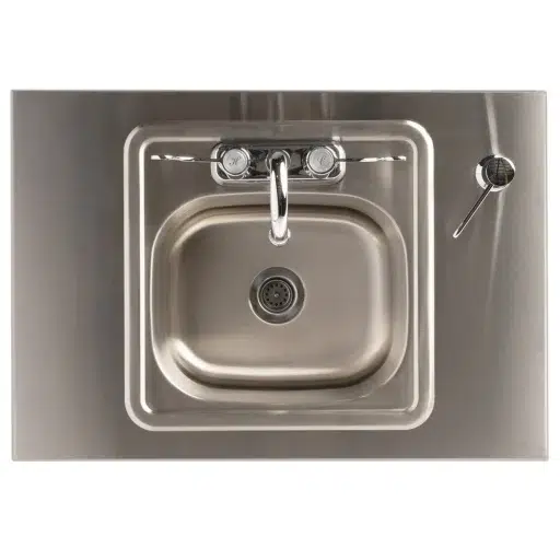 Portable Stainless Steel Countertop & Deep Single Sink Basin w/Laminate Cabinet - Image 5