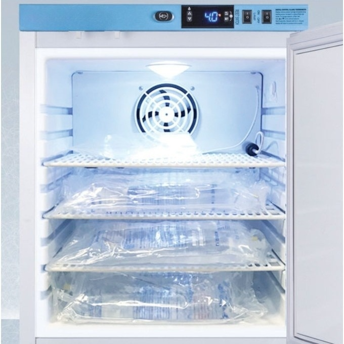 Aluminum Malignant Hyperthermia Cart w/ 2 Drawers & Fridge - Image 3