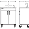 Child Height Portable Stainless Steel Countertop & Single Sink Basin w/Laminate Cabinet - Image 6