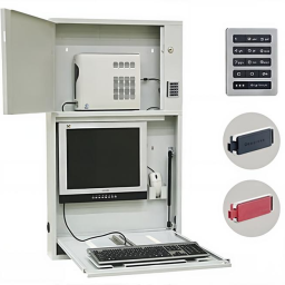Heavy-Gauge Steel Wall Mounted Computer Station 42in H