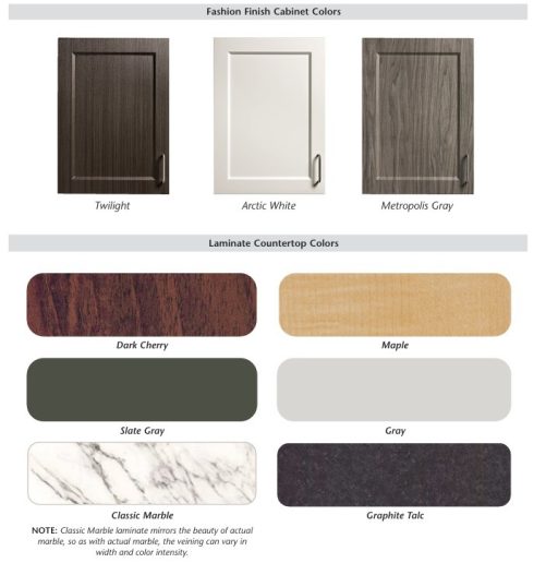24in Designer Base Cabinet w/ 2 Doors, Adjustable Shelf & Laminate Countertop - Image 2