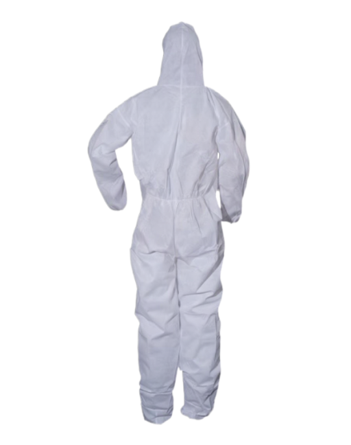 High Filtration Fabric Performance Hooded/Footed Coverall White 25/Case - Image 2
