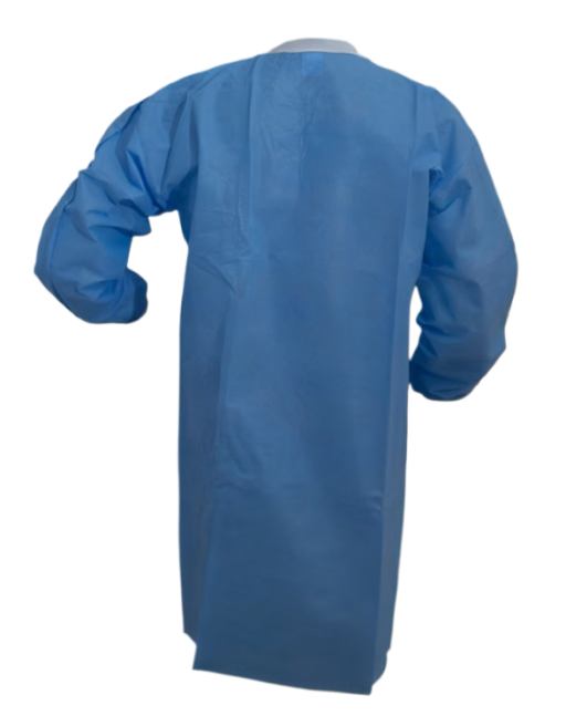 Snap Front Lab Coat Frock w/ 3 Pockets Blue 30/pc Case - Image 2