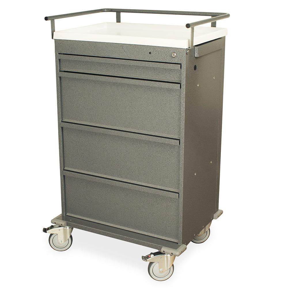 450 Punch Card Capacity Aluminum Medication Cart w/ Key Lock - Image 3