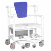 Bariatric Shower Chair Commode w/ Slide Footrest & Pail 700 lb Capacity