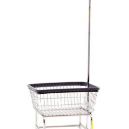Antimicrobial Laundry Cart w/ Pole Rack