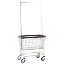 Large Capacity Laundry Cart w/ Double Pole