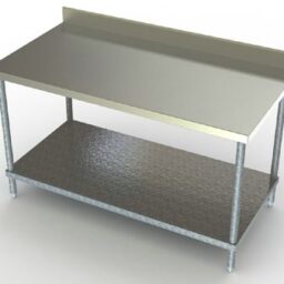 Table w/ Galvanized Undershelf