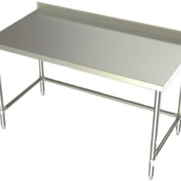 30in Wide Stainless Steel Work Table w/ 2 3/4in Backsplash