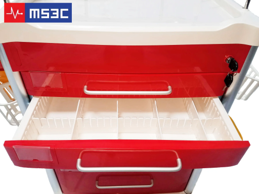 5 Drawer Lightweight Crash Cart w/ Accessory Package - Image 5
