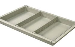 2in Gray Tray with 2 Short Dividers