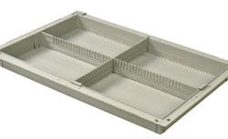 2in Gray Tray with 1 Long and 1 Short Dividers