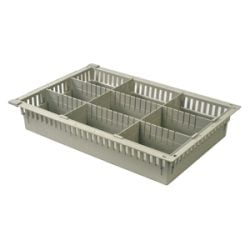 4in Gray Tray with 2 Long and 2 Short Dividers