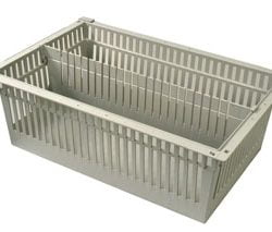 8in Gray Tray with 1 Long Divider