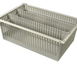 8in Gray Tray with 2 Long Dividers