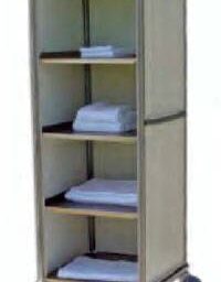 Aluminum Enclosed Clean Linen Cell Cart - 4 Shelves