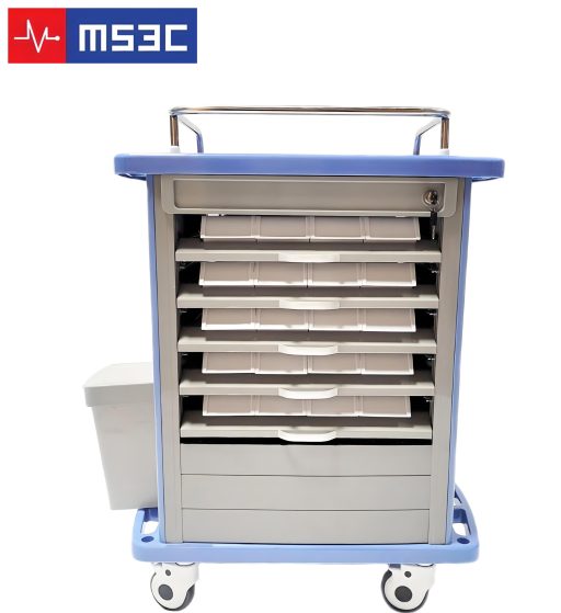Compact ABS Medication Cart w/ Accessories - Image 4