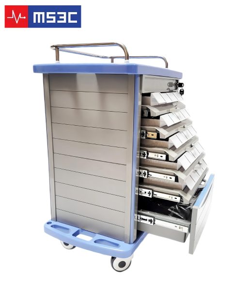 Compact ABS Medication Cart w/ Accessories - Image 2