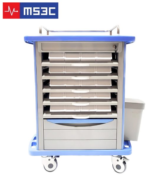 Compact ABS Medication Cart w/ Accessories - Image 3