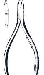Cuticle Nippers, Convex, Chrome, 4-1/2 in