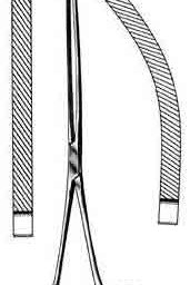 Doyen Intestinal Forceps, 9in Straight, Diagonal Serrations
