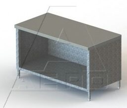 Economy 30in Wide Galvanized Steel Work Table w/ Flat Top
