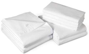 White Flat Bed Sheets 66in x 115in