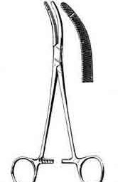 Curved Heaney Hysterectomy Forceps w/ Heavy Patterned Jaws