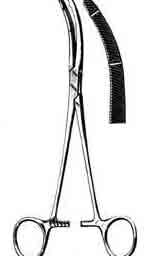 Curved Heaney Hysterectomy Forceps w/ Heavy Patterned Jaws