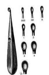 Hibbs-Spratt Curettes, #0, 8 in