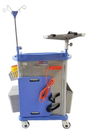 Lite Emergency Crash Cart with Accessory Package and  IV Pole